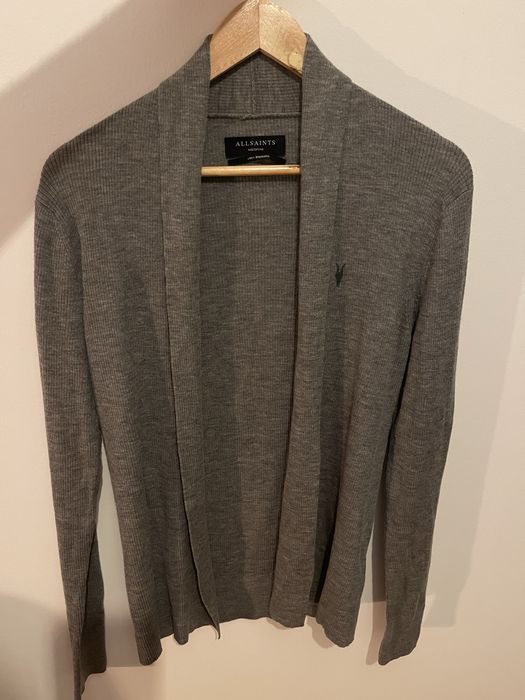 AllSaints kardigan merino szary
