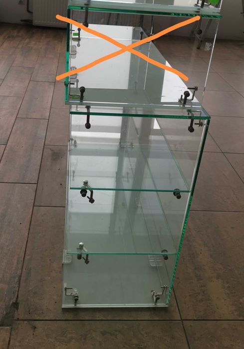 Gablota cukiernicza szklana  2-poziomowa AL15