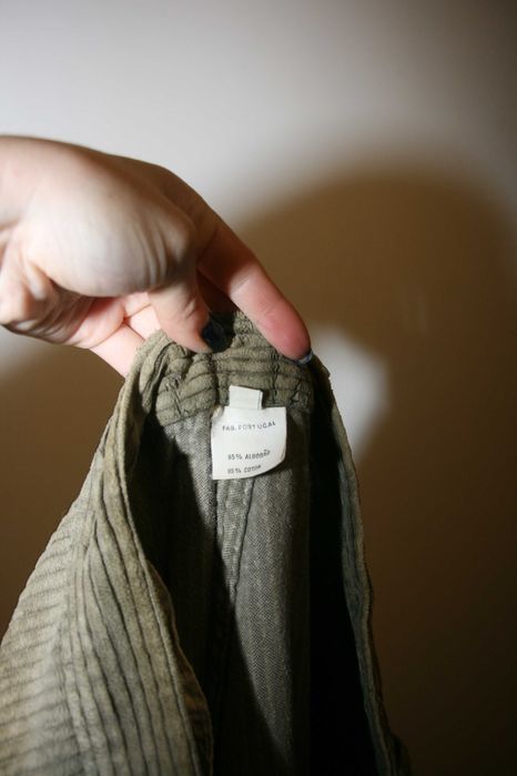 Calças de Bombazine cor Caqui