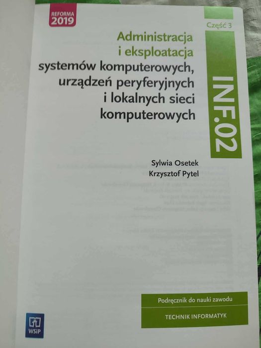 Administracja i eksploatacja systemów komputerowych, urządzeń peryfery