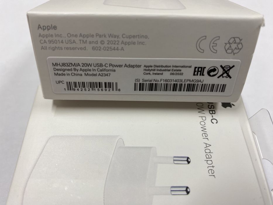 Зарядка Iphone usb-c 20w power adapter