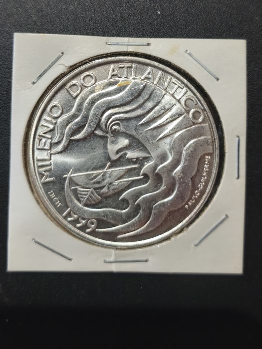 Moeda 1000 esc milénio do Atlântico  1999 prata
