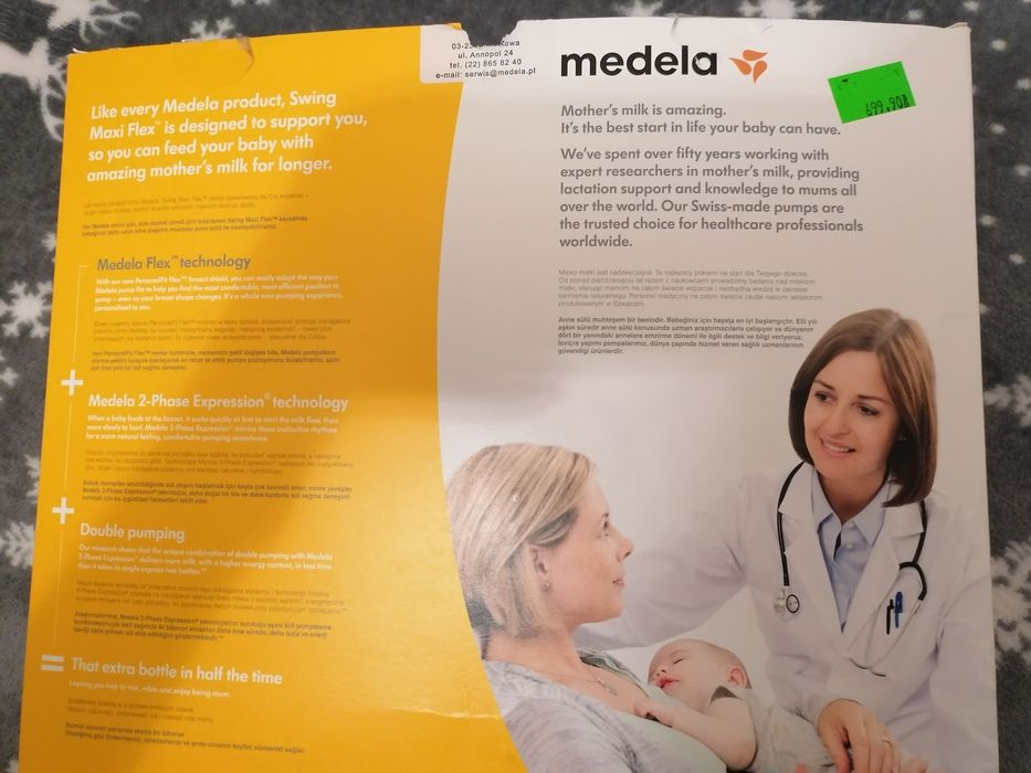 Laktator elektryczny na dwie piersi Medela Swing Maxi Flex