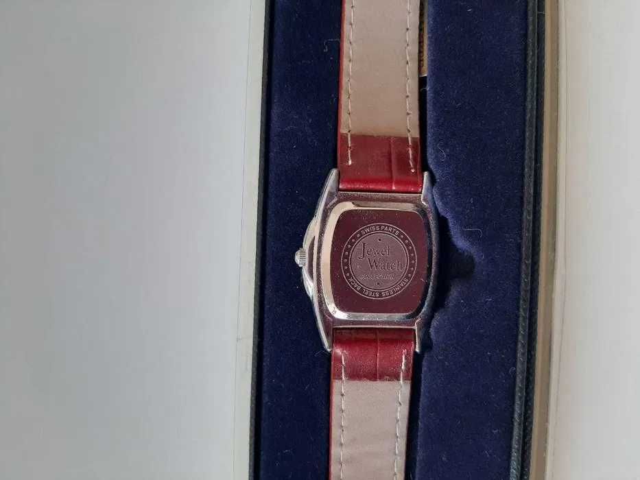 Relógio Romano Vermelho Escuro - Jewel Watch - Swaroski Crystal