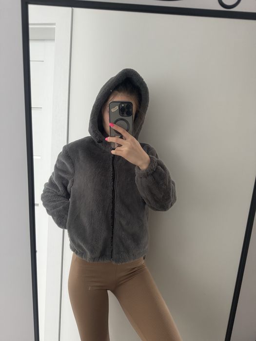 Kurtka bomberka szara miś z kapturem Primark