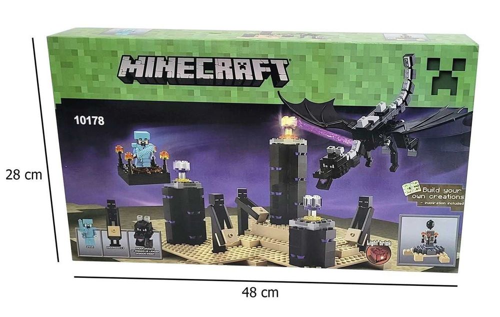 Klocki My World Minecraft Czarny Smok Endu 632 el. z PL w 24h