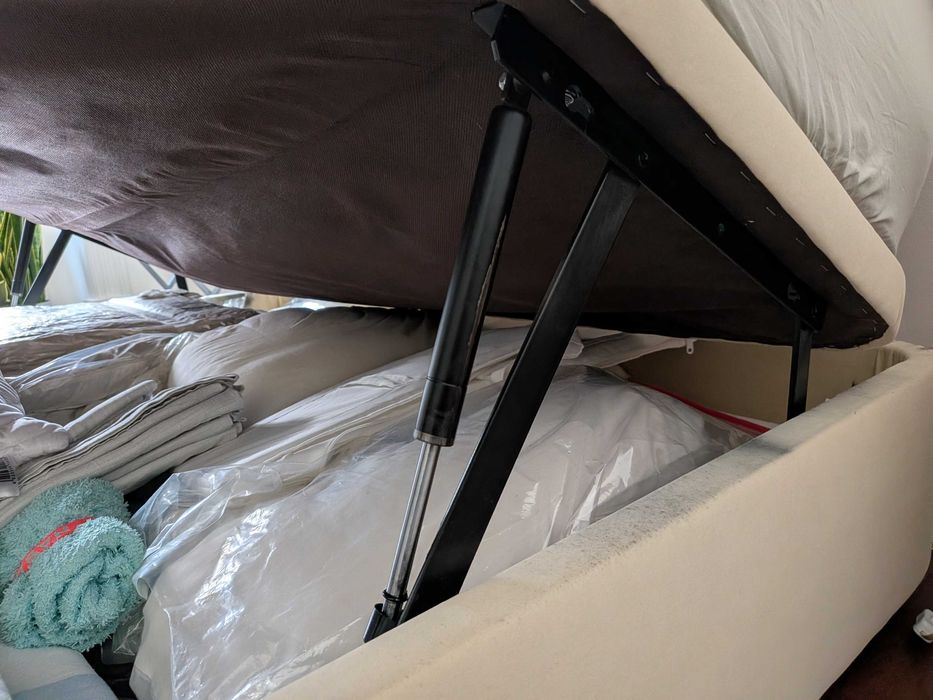 Cama sommier bege