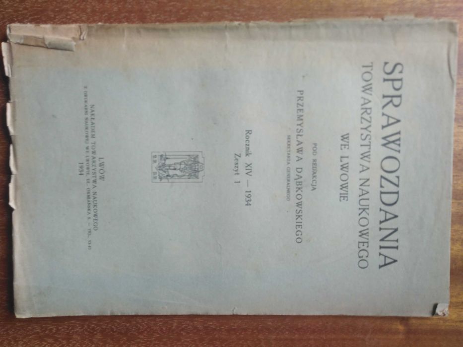 Sprawozdania Towarzystwa Naukowego we Lwowie 1/1934