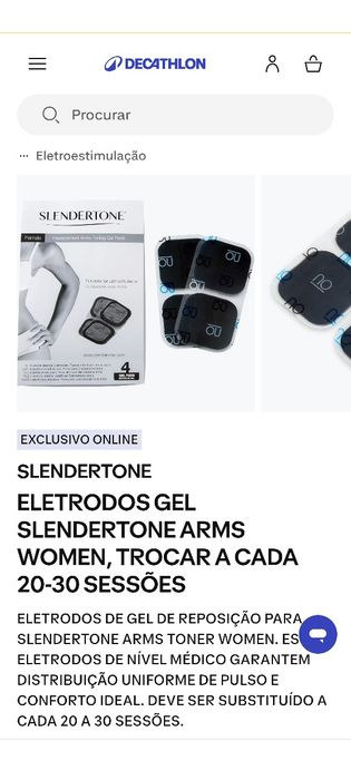 Eletro estimulação braços slendertone - sem comando64729886457090122