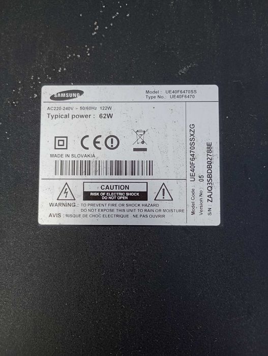 Блок питания BN44-00622B и Mainboard BN94-07094R к SAMSUNG UE40F6470SS