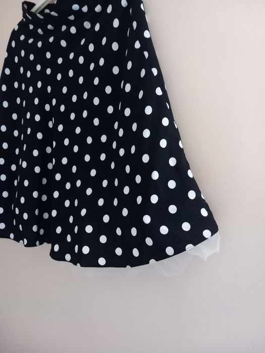 Komplet w grochy-gorset i spódnica