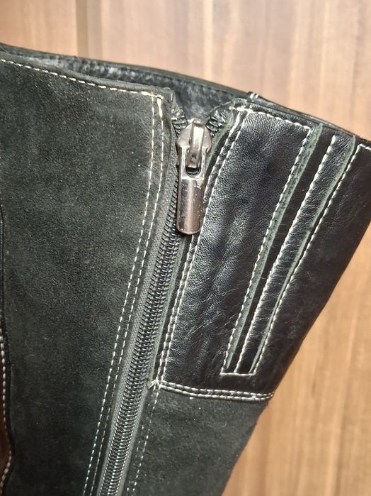 Зимові чоботи, натуральна шкіра, натуральна замша, 38р