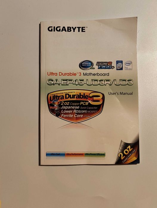 Instrukcja obsługi Gigabyte GA-EP45-UD3R / LGA775 /