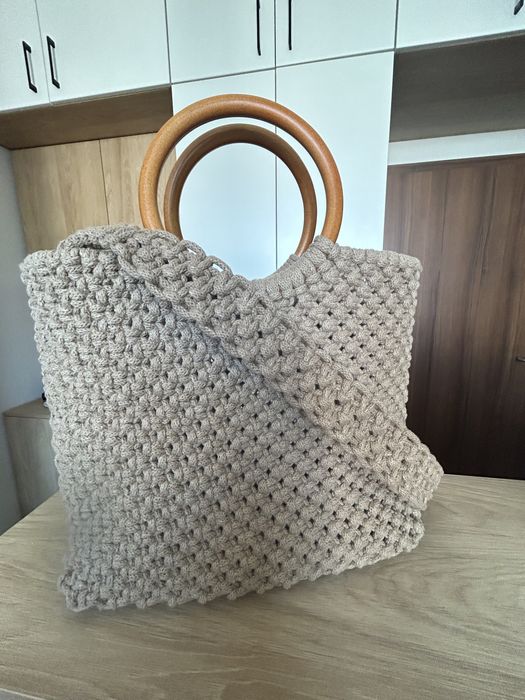 Torebka handmade makrama