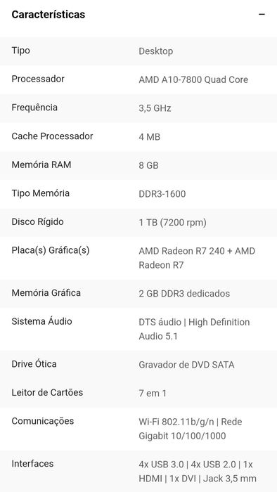 HP Pavilion 500-503np com tudo incluído