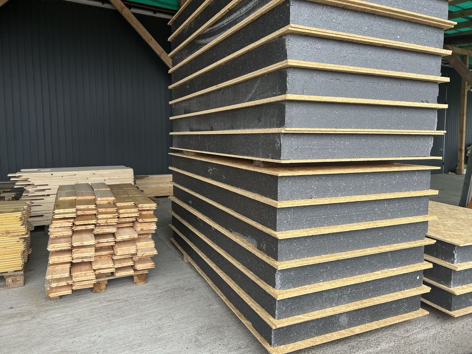 Panele SIP 124mm 10cm izolacji domy energooszczęne płyty warstwowe