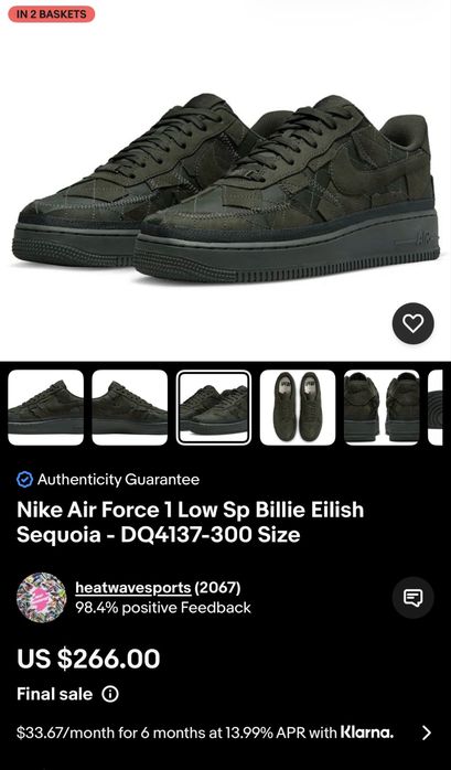 Nike Air Force 1 Low Billie Eilish Sequoia