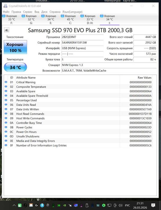 Samsung 870 Evo-Series 500 GB, Samsung 870 Evo 4Tb, Samsung 970 EVO Plus 2Tb, Samsung 850 Evo 500Gb