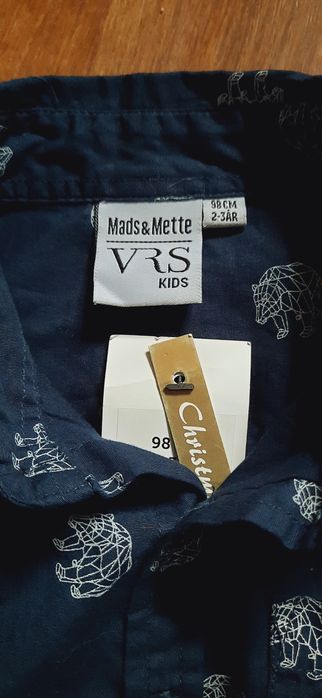 Koszula świąteczna misie 98 Mads & Mette nowa