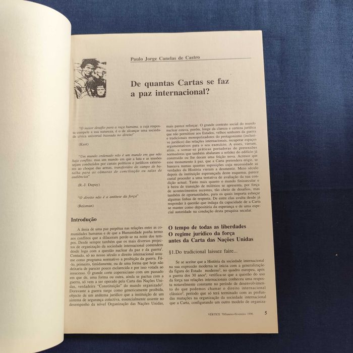 Revista Vértice 70 - Janeiro-Fevereiro 1996