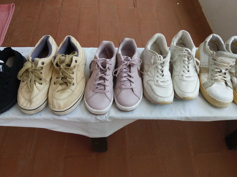 blusões casacos novos ténis malas  fones