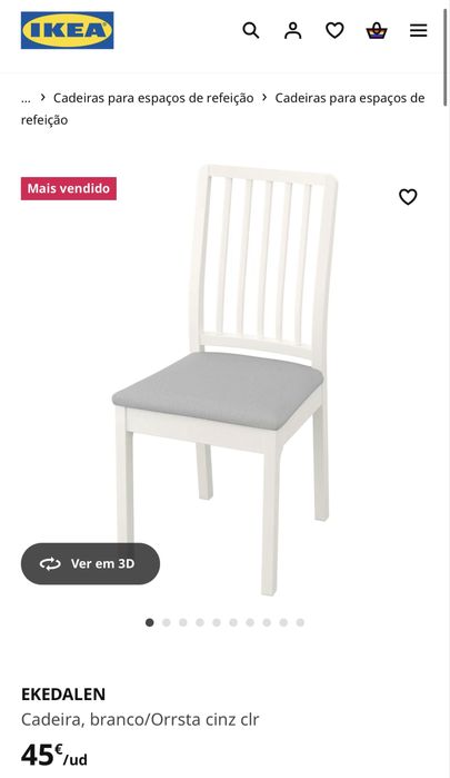 Cadeira cinza e branca