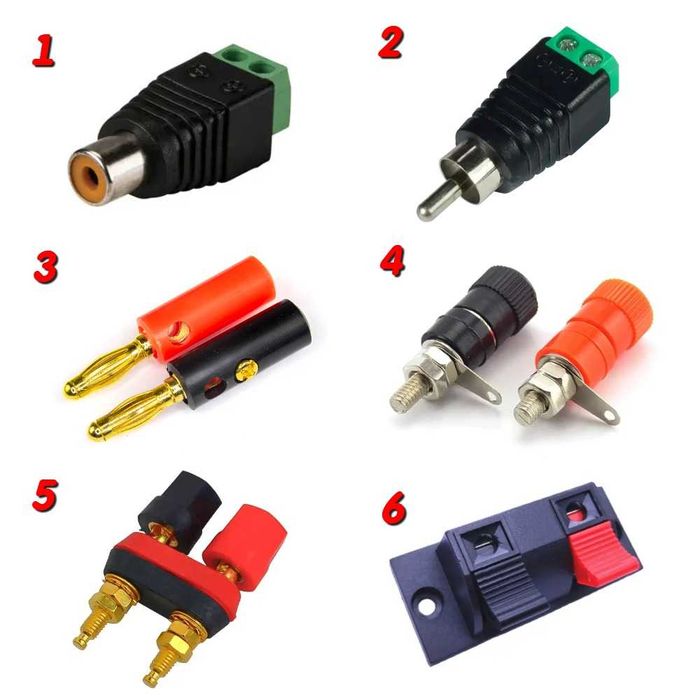 Разъемы 5.5x2.1, 5.5x2.5, Type C, XT-60H,  XT-30, USB 2.0, RCA, Банан