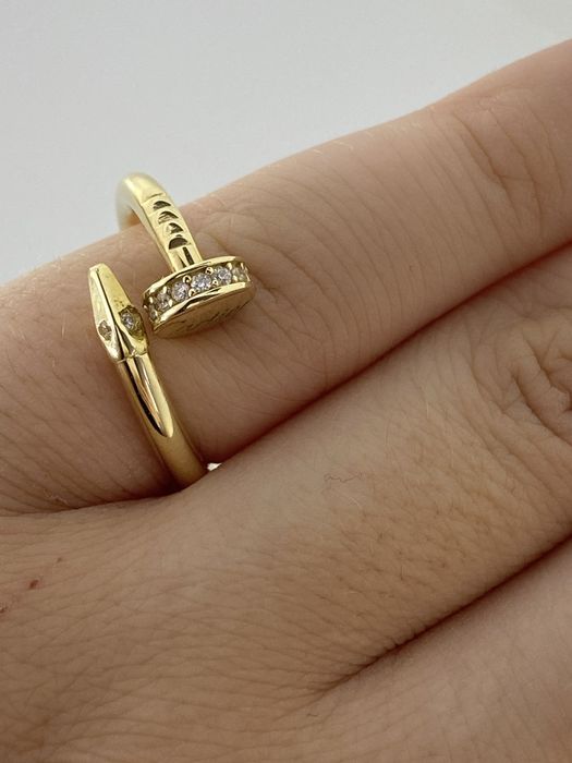 Złoty pierścionek damski,Próba 585. Nowy (6364)