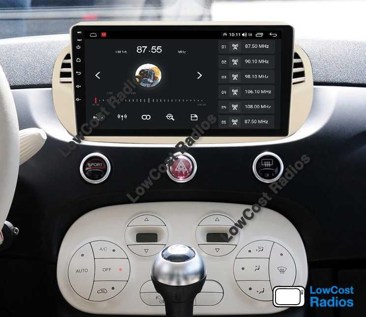Auto Rádio GPS FIAT 500 - 9" (Desde 2007 a 2015) • ABARTH • Android 15 | CARPLAY • ANDROID AUTO