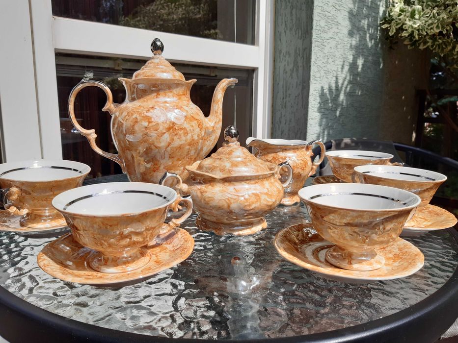 Zestaw kawowy PRL Wałbrzych porcelana