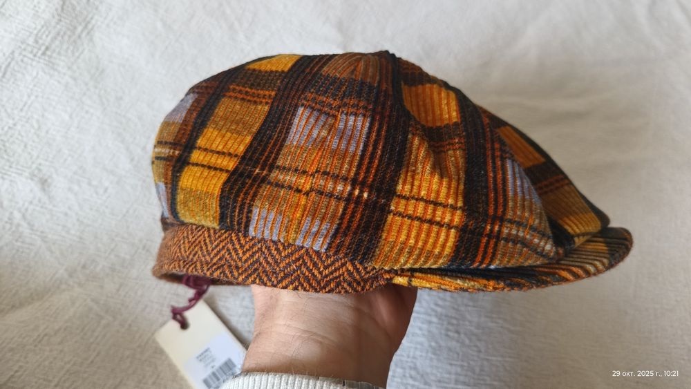 Kaszkiet 8-paneli sztruks Alfonso D'Este XL 60-61 cm
