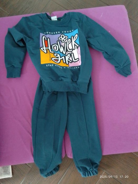 Dresik dziewczęcy butelkowa zieleń