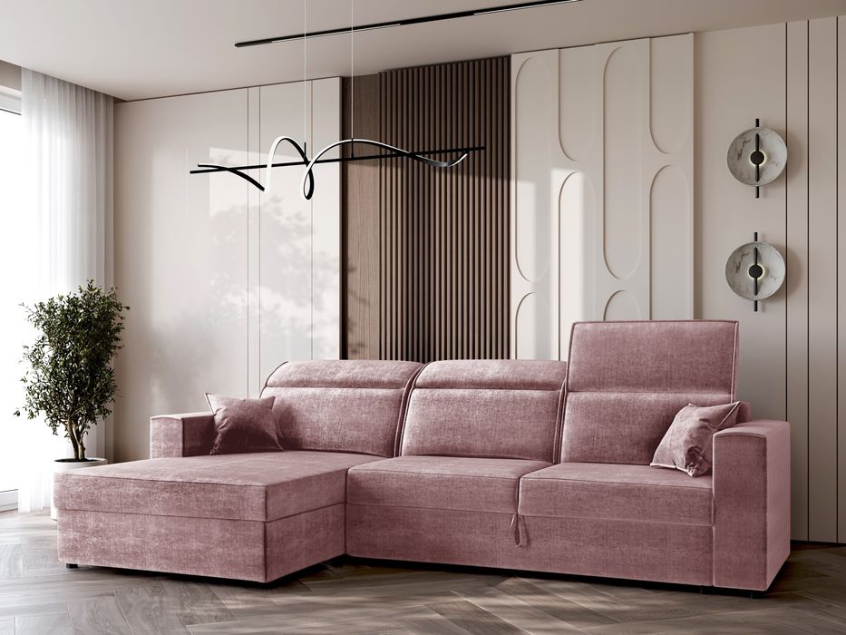 Narożnik prosto od producenta rozkładany regulowane zagłówki