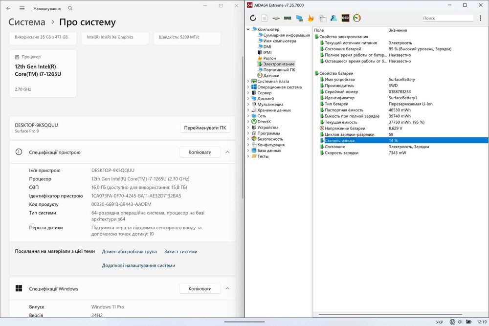 ‼️ Планшет Surface Pro 9 (Core i7 - 1265U, 16GB, 512GB SSD)