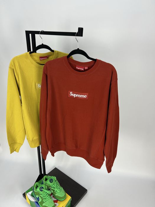 Світшот Supreme Box Logo Rust / Mustard