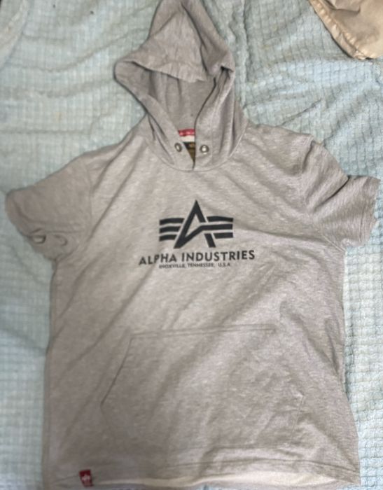 Alpha industries short sleeve hoodie (літня версія худі)