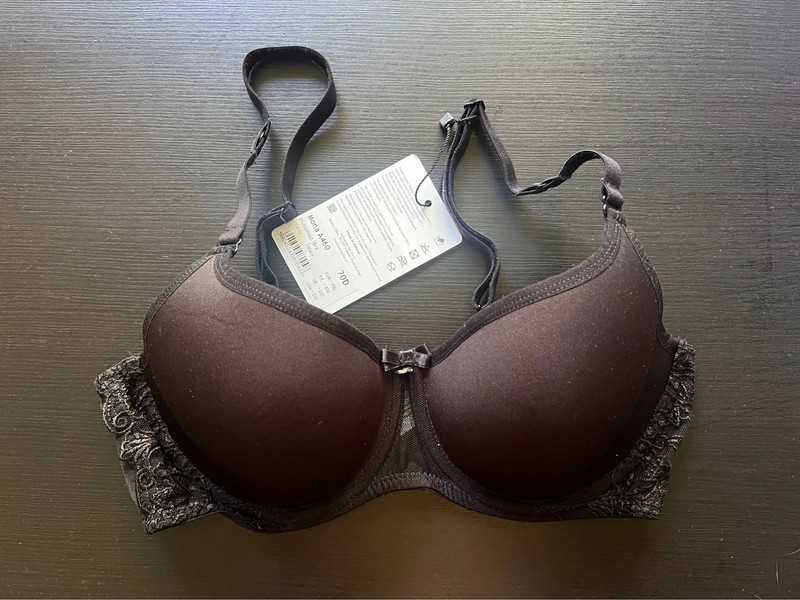 Biustonosz usztywniany 70D Samanta Mona A460 spacer, koronka