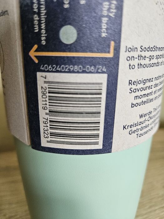 Butelka do saturatora SodaStream ALL METAL BOT 0.9L SINGLE MINT UNV