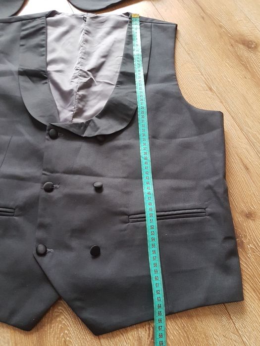 XL Youthup marynarka + kamizelka garnitur męska smoking grafit