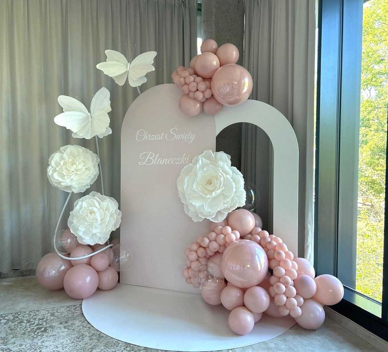 Dekoracje balonowe, scianki na komunie, chrzest, roczek, Warszawa