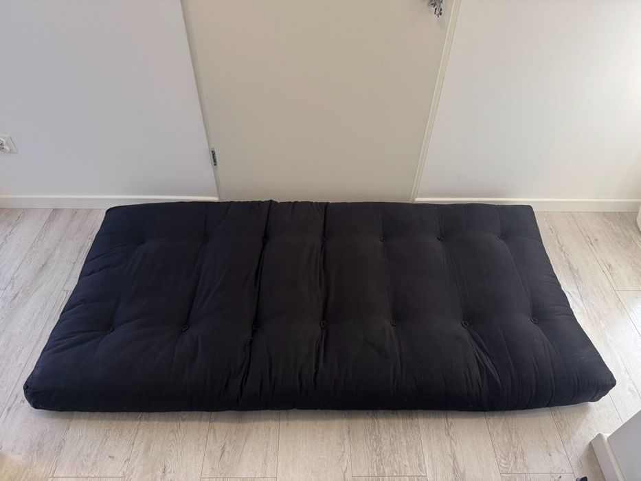 Futon materac bawełniany czarny 200x90