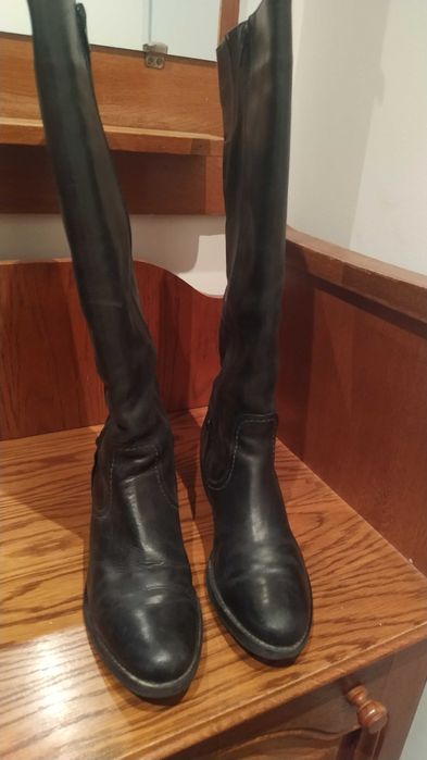 Buty skórzane zimowe, kozaki