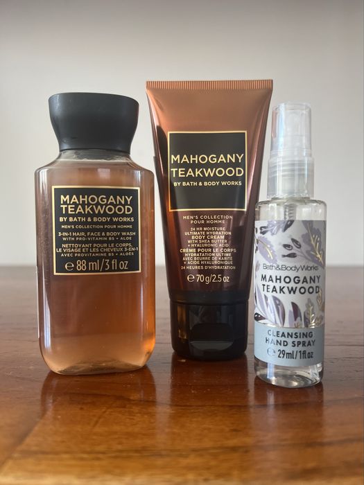 Zestaw kosmetyków podróżnych Mahogany Teakwood Bath & Body Works nowe