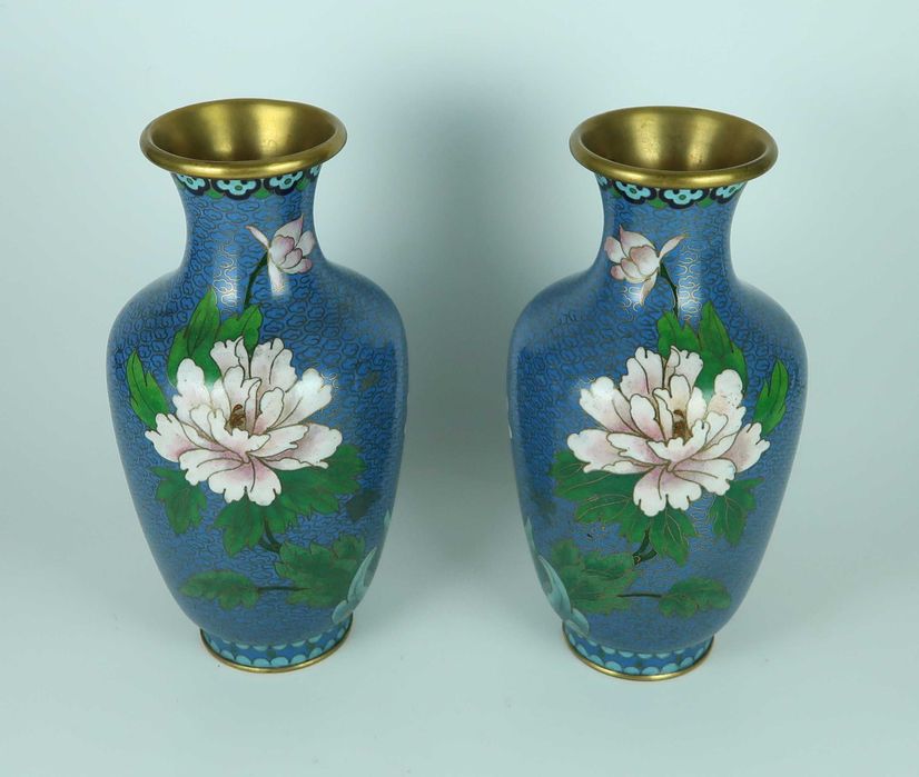 Par de jarras Cloisonné China - 21 cm