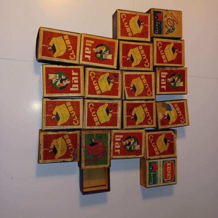 Caixas fósforos de madeira vintage