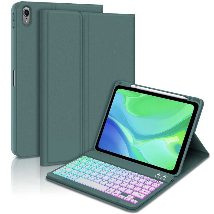 GOOJODOQ etui klawiatura LED RGB do iPad Air 4 / 5 A2588 A2589 A2591