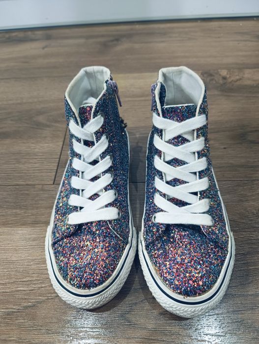 Wysokie trampki NEXT brokatowe r.33