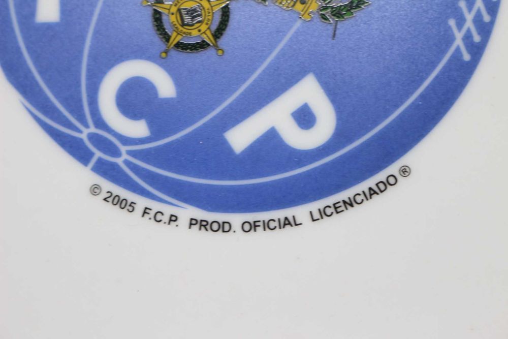 Prato Futebol Clube do Porto FCP 2005 selo Licença Oficial 21 cm