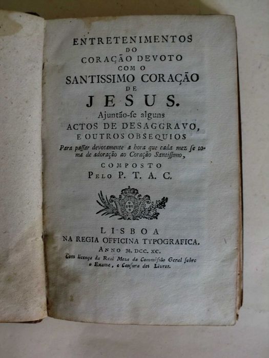 Entretenimentos do coração devoto com o santissimo Coraçâo de Jesus