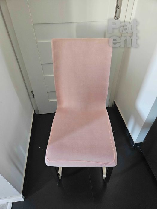 Pokrowce na krzesła elastyczne 4 sztuki różowe róż komplet
